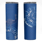 Australia New South Wales Skinny Tumbler Aussie Emu With Aboriginal Art