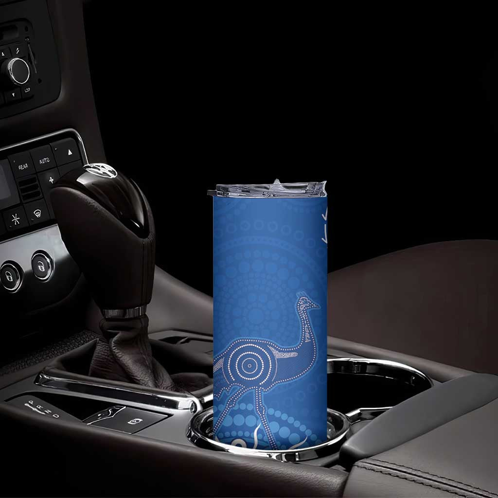 Australia New South Wales Skinny Tumbler Aussie Emu With Aboriginal Art