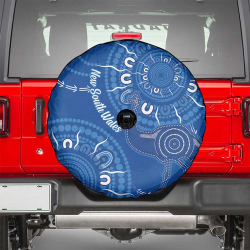 Australia New South Wales Spare Tire Cover Aussie Emu With Aboriginal Art