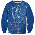Australia New South Wales Sweatshirt Aussie Emu With Aboriginal Art