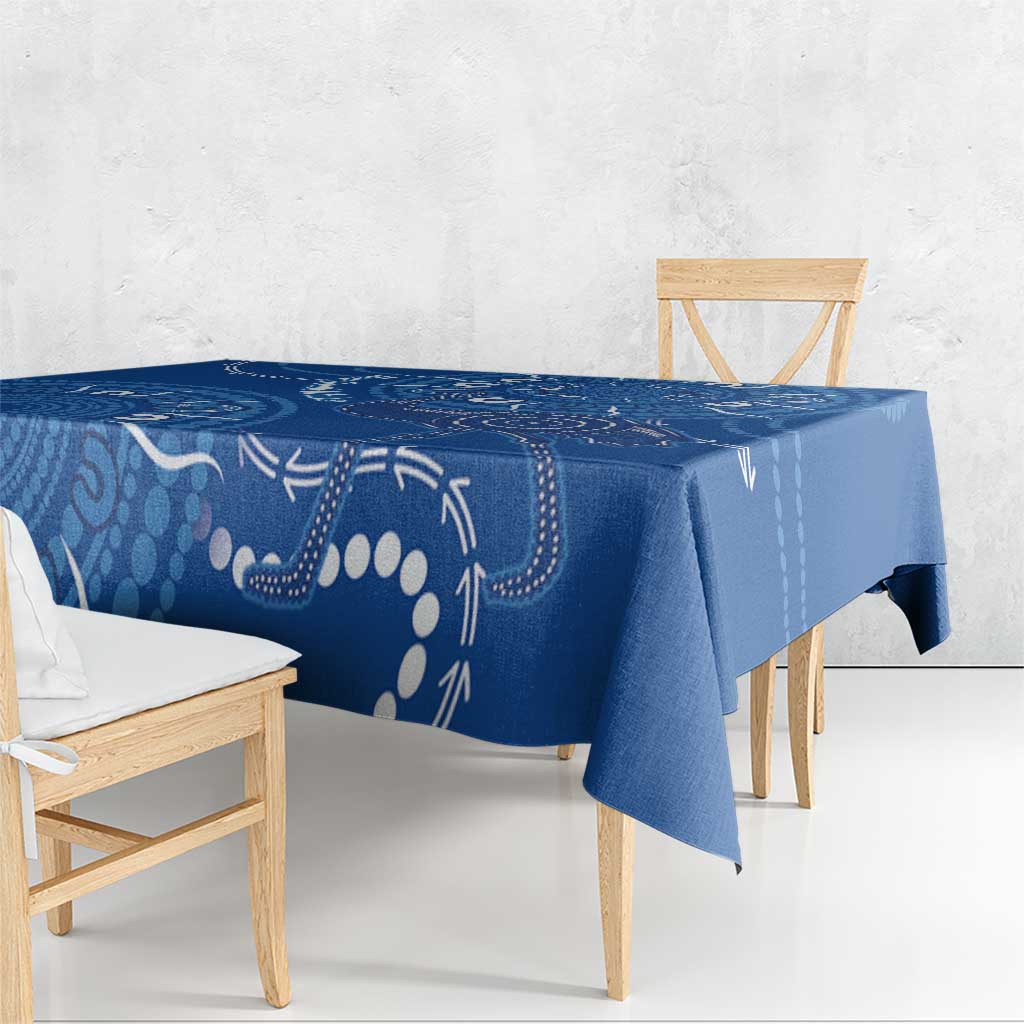 Australia New South Wales Tablecloth Aussie Emu With Aboriginal Art