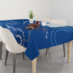 Australia New South Wales Tablecloth Aussie Emu With Aboriginal Art