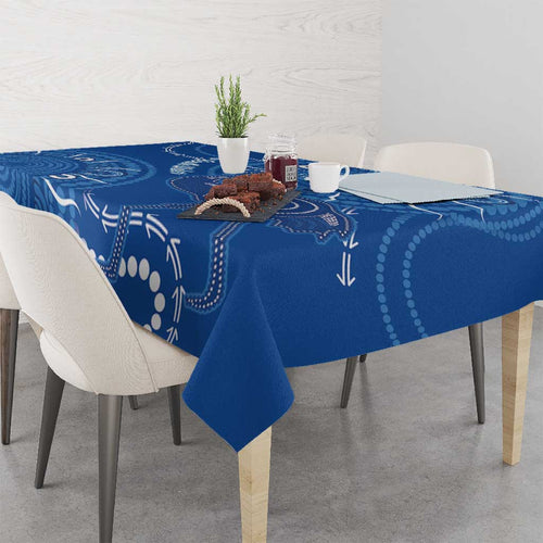 Australia New South Wales Tablecloth Aussie Emu With Aboriginal Art