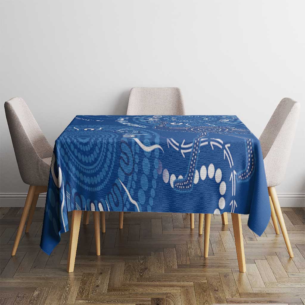 Australia New South Wales Tablecloth Aussie Emu With Aboriginal Art