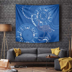 Australia New South Wales Tapestry Aussie Emu With Aboriginal Art