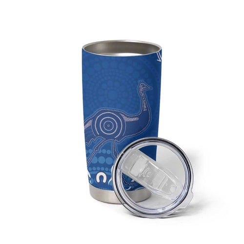 Australia New South Wales Tumbler Cup Aussie Emu With Aboriginal Art