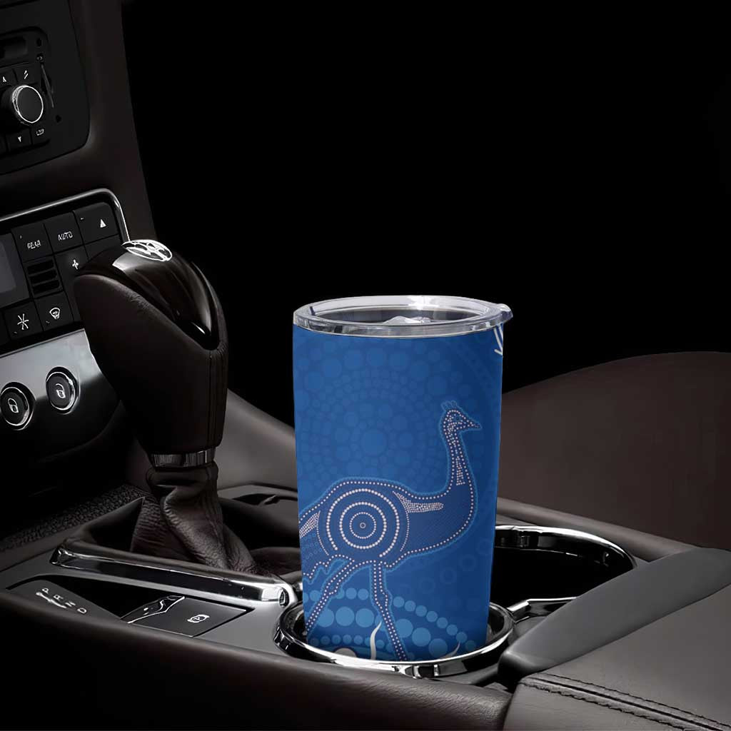 Australia New South Wales Tumbler Cup Aussie Emu With Aboriginal Art