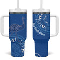 Australia New South Wales Tumbler With Handle Aussie Emu With Aboriginal Art