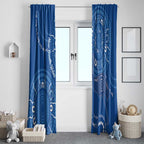 Australia New South Wales Window Curtain Aussie Emu With Aboriginal Art