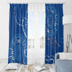 Australia New South Wales Window Curtain Aussie Emu With Aboriginal Art