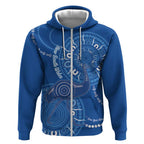 Australia New South Wales Zip Hoodie Aussie Emu With Aboriginal Art
