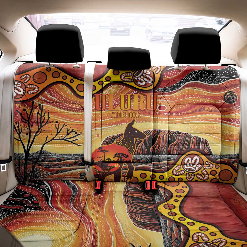 Northern Territory Uluru Back Car Seat Cover Ayers Rock Kangaroo Aboriginal Art