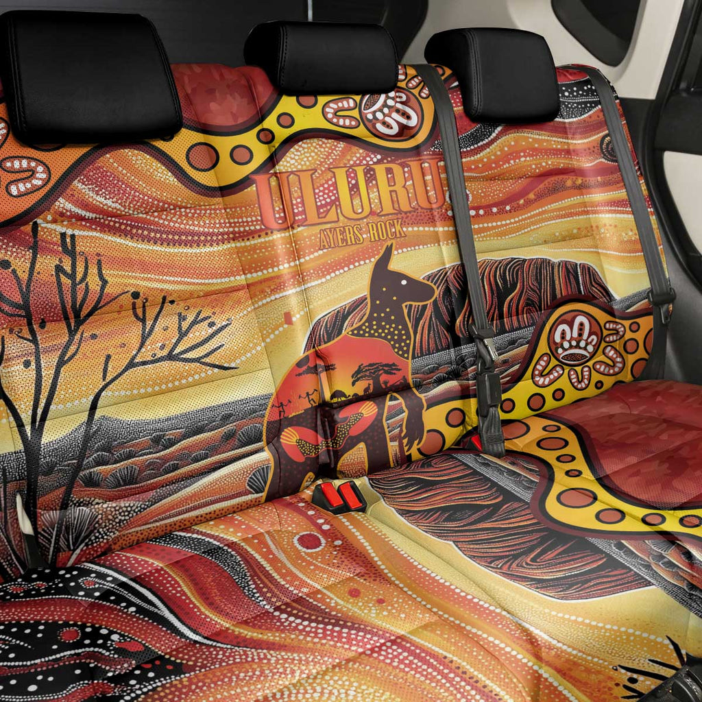 Northern Territory Uluru Back Car Seat Cover Ayers Rock Kangaroo Aboriginal Art