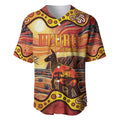 Northern Territory Uluru Baseball Jersey Ayers Rock Kangaroo Aboriginal Art