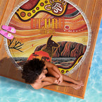 Northern Territory Uluru Beach Blanket Ayers Rock Kangaroo Aboriginal Art