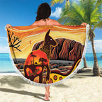 Northern Territory Uluru Beach Blanket Ayers Rock Kangaroo Aboriginal Art