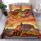 Northern Territory Uluru Bedding Set Ayers Rock Kangaroo Aboriginal Art