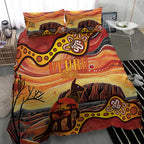 Northern Territory Uluru Bedding Set Ayers Rock Kangaroo Aboriginal Art