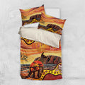 Northern Territory Uluru Bedding Set Ayers Rock Kangaroo Aboriginal Art