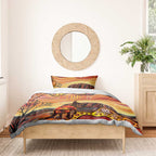 Northern Territory Uluru Bedding Set Ayers Rock Kangaroo Aboriginal Art
