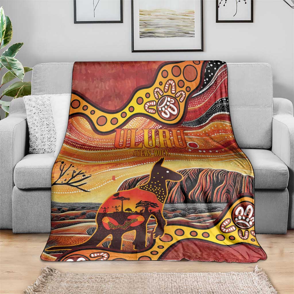 Northern Territory Uluru Blanket Ayers Rock Kangaroo Aboriginal Art