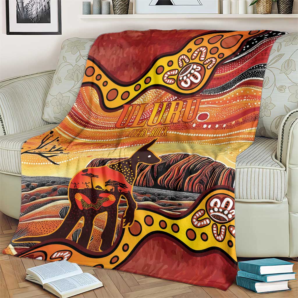 Northern Territory Uluru Blanket Ayers Rock Kangaroo Aboriginal Art