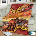Northern Territory Uluru Blanket Ayers Rock Kangaroo Aboriginal Art