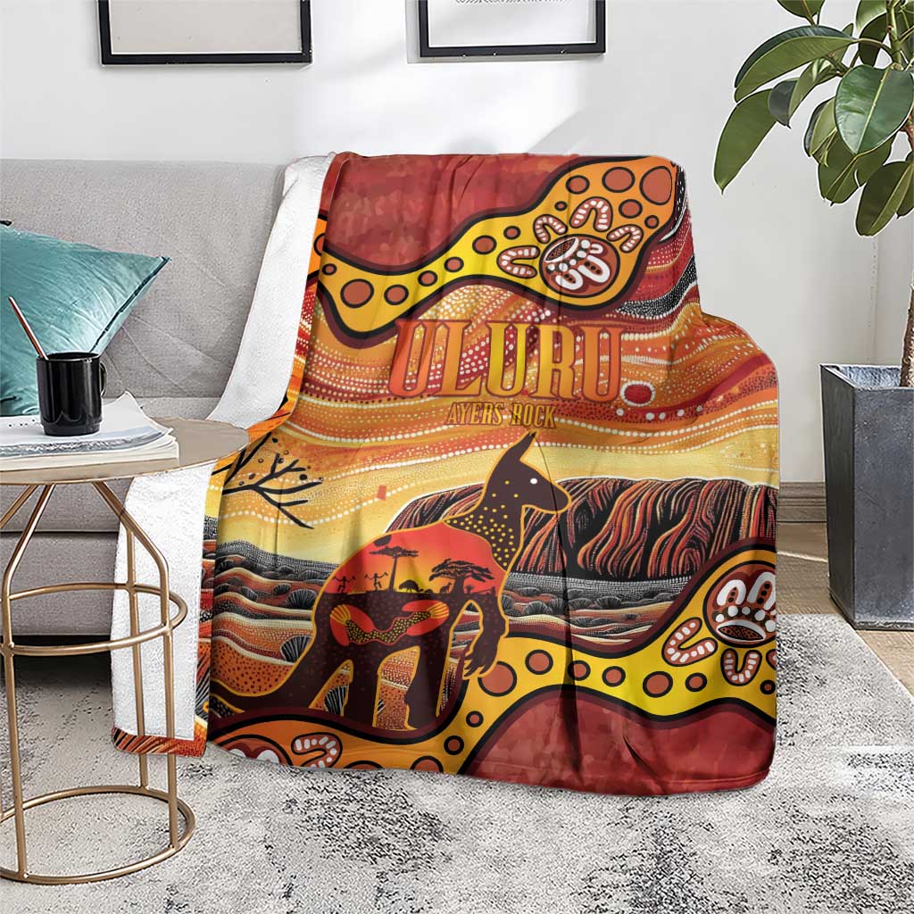 Northern Territory Uluru Blanket Ayers Rock Kangaroo Aboriginal Art