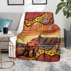 Northern Territory Uluru Blanket Ayers Rock Kangaroo Aboriginal Art