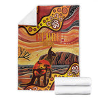 Northern Territory Uluru Blanket Ayers Rock Kangaroo Aboriginal Art