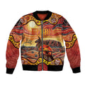 Northern Territory Uluru Bomber Jacket Ayers Rock Kangaroo Aboriginal Art