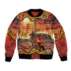 Northern Territory Uluru Bomber Jacket Ayers Rock Kangaroo Aboriginal Art