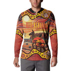 Northern Territory Uluru Button Sweatshirt Ayers Rock Kangaroo Aboriginal Art