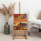 Northern Territory Uluru Canvas Wall Art Ayers Rock Kangaroo Aboriginal Art