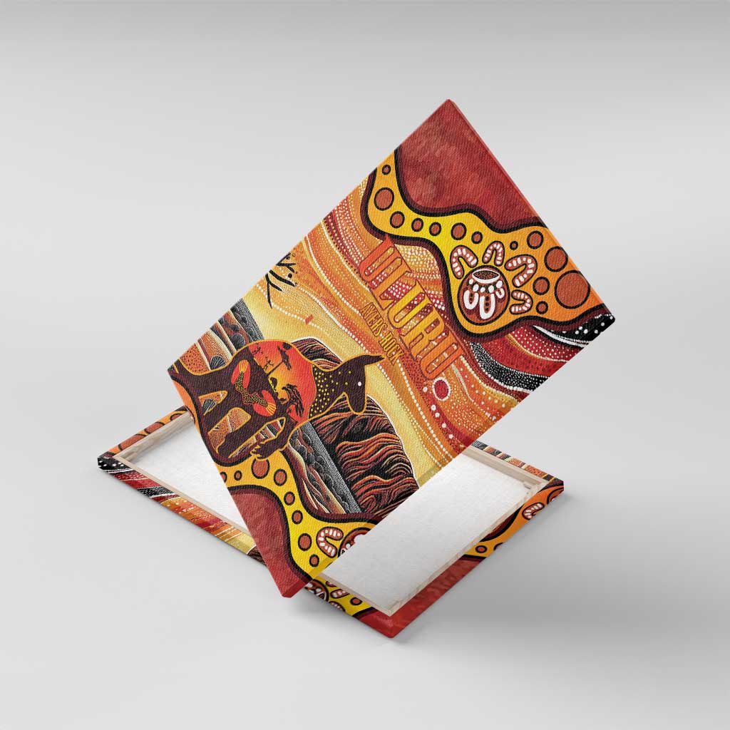 Northern Territory Uluru Canvas Wall Art Ayers Rock Kangaroo Aboriginal Art