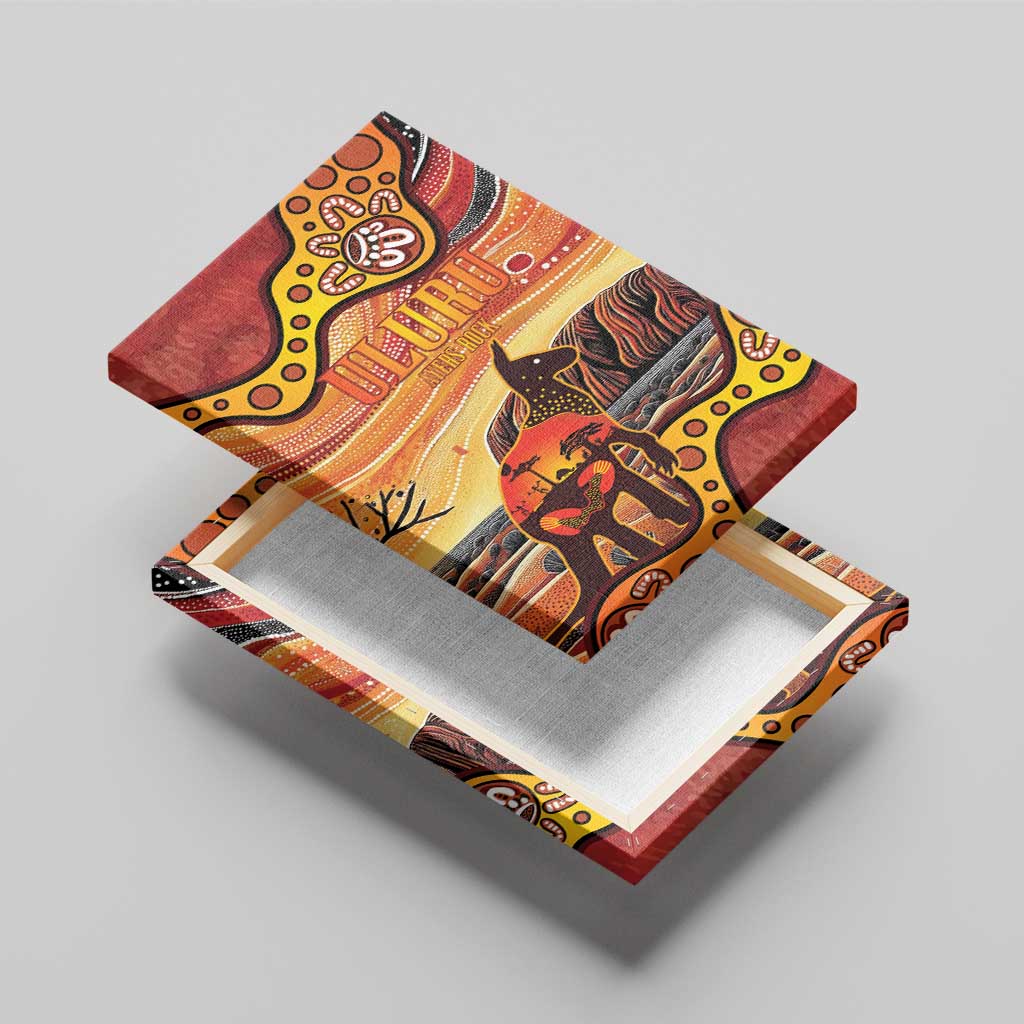 Northern Territory Uluru Canvas Wall Art Ayers Rock Kangaroo Aboriginal Art