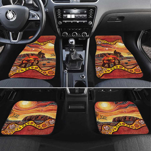 Northern Territory Uluru Car Mats Ayers Rock Kangaroo Aboriginal Art