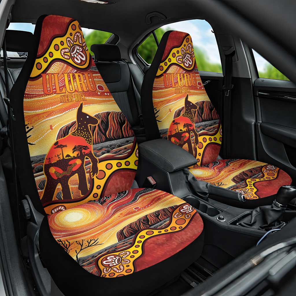 Northern Territory Uluru Car Seat Cover Ayers Rock Kangaroo Aboriginal Art