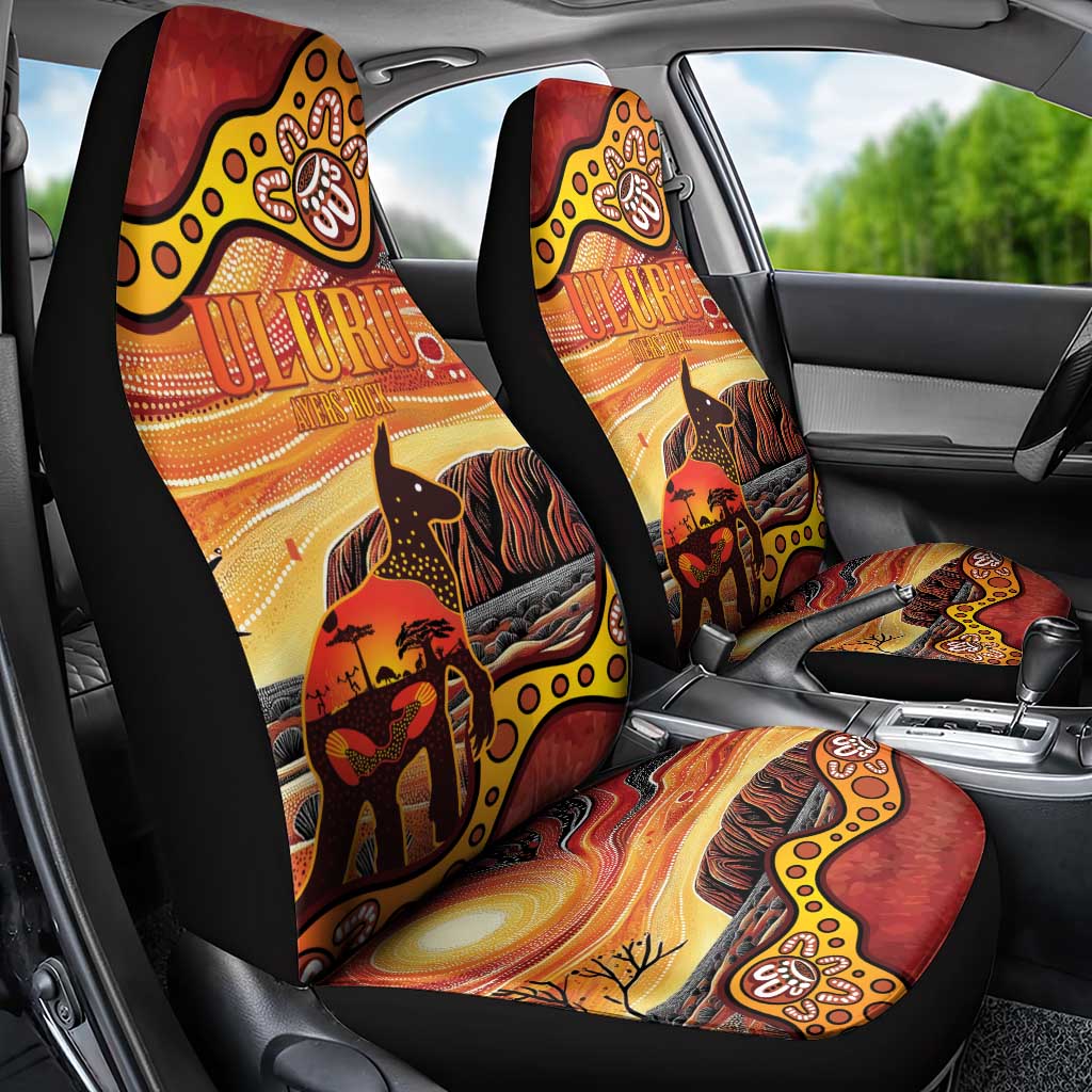 Northern Territory Uluru Car Seat Cover Ayers Rock Kangaroo Aboriginal Art