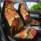 Northern Territory Uluru Car Seat Cover Ayers Rock Kangaroo Aboriginal Art
