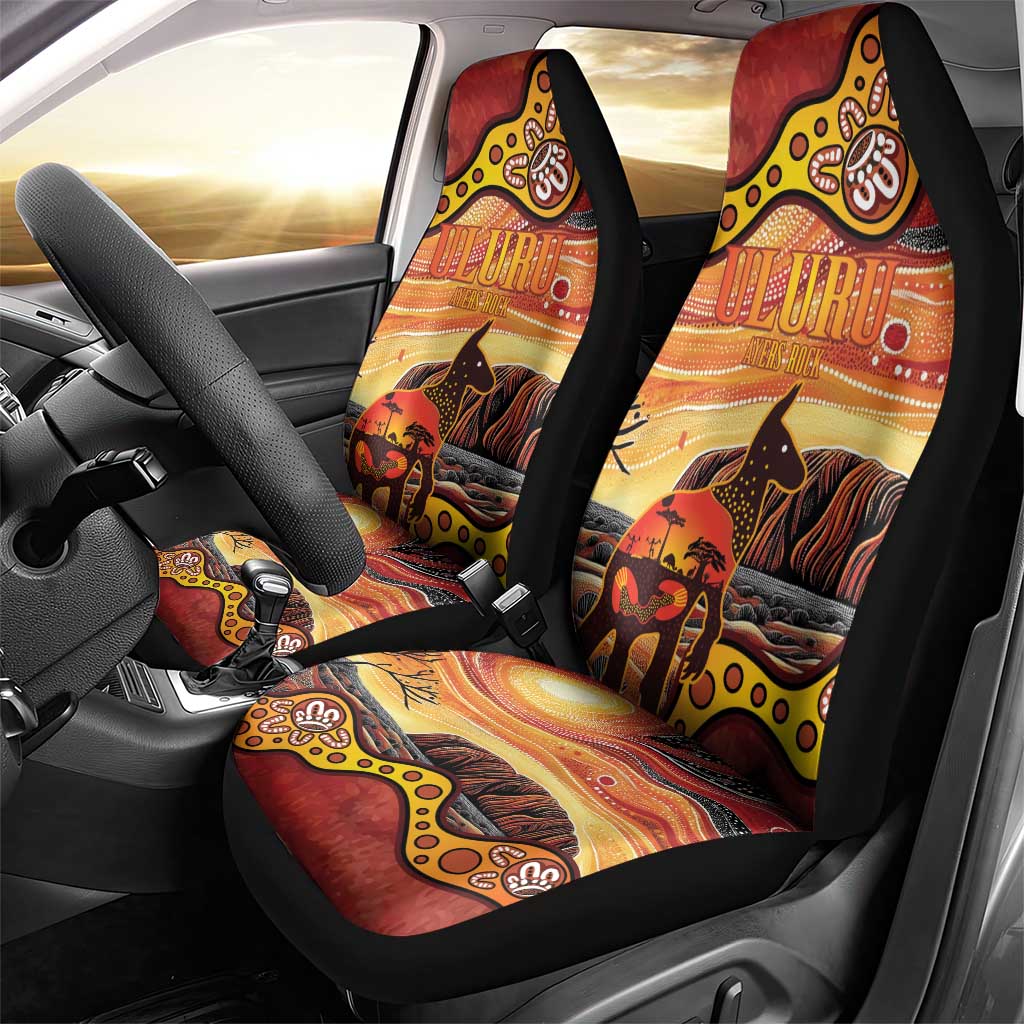Northern Territory Uluru Car Seat Cover Ayers Rock Kangaroo Aboriginal Art