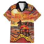 Northern Territory Uluru Family Matching Mermaid Dress and Hawaiian Shirt Ayers Rock Kangaroo Aboriginal Art
