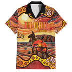 Northern Territory Uluru Hawaiian Shirt Ayers Rock Kangaroo Aboriginal Art