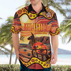 Northern Territory Uluru Hawaiian Shirt Ayers Rock Kangaroo Aboriginal Art