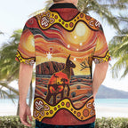 Northern Territory Uluru Hawaiian Shirt Ayers Rock Kangaroo Aboriginal Art