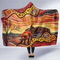 Northern Territory Uluru Hooded Blanket Ayers Rock Kangaroo Aboriginal Art