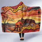 Northern Territory Uluru Hooded Blanket Ayers Rock Kangaroo Aboriginal Art