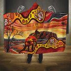 Northern Territory Uluru Hooded Blanket Ayers Rock Kangaroo Aboriginal Art