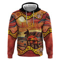 Northern Territory Uluru Hoodie Ayers Rock Kangaroo Aboriginal Art