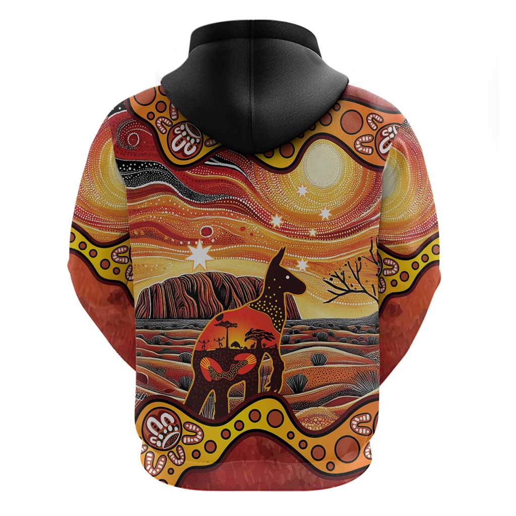 Northern Territory Uluru Hoodie Ayers Rock Kangaroo Aboriginal Art
